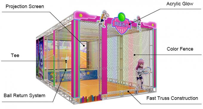 1 Freizeitpark-Kinderwechselwirkende Tennis-Spiel-der virtuellen Realität des Spieler-VR Maschine 1