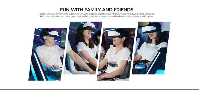 2.5kw Virtual Reality Achterbahn Simulator 4 Sitzplätze 9D VR Kino Weltraum Theater 1