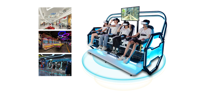 Themenpark Achterbahn 9d Vr Simulator 4 Spieler Arcade-Maschine 9d Vr Stuhl Kino 5