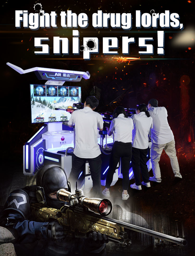 4 Spieler AR-Sniper Münze Betriebenes Arcade-Spiel Maschinengewehr Schießen AR-Spielanlage 0
