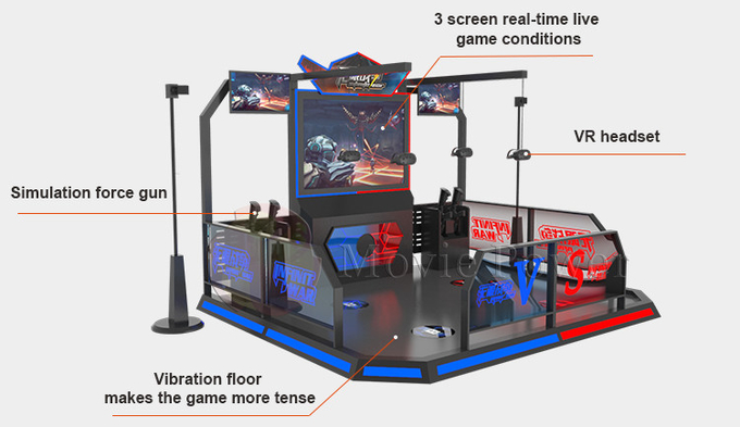 360 Grad 9d VR Shoot Simulator VR Shooting Spiel Arena Multiplayer Virtual Reality Ausrüstung 3
