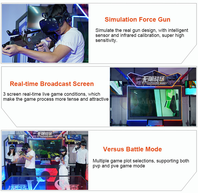 360 Grad 9d VR Shoot Simulator VR Shooting Spiel Arena Multiplayer Virtual Reality Ausrüstung 4