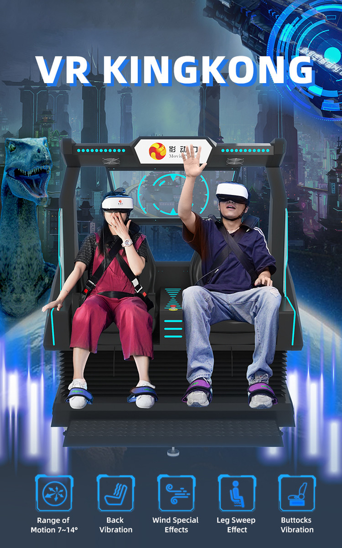 5.0KW 9d VR Kino 2 Sitze Achterbahn VR Stuhl Arcade 4d 8d Virtual Reality Simulator mit Dreharbeiten 0