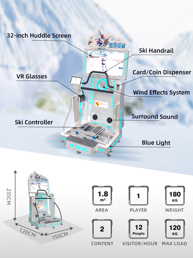 Dynamischer Indoor-Ski-Simulator 9d Virtuelle Realität Snowboard-Simulationsmaschinen 1