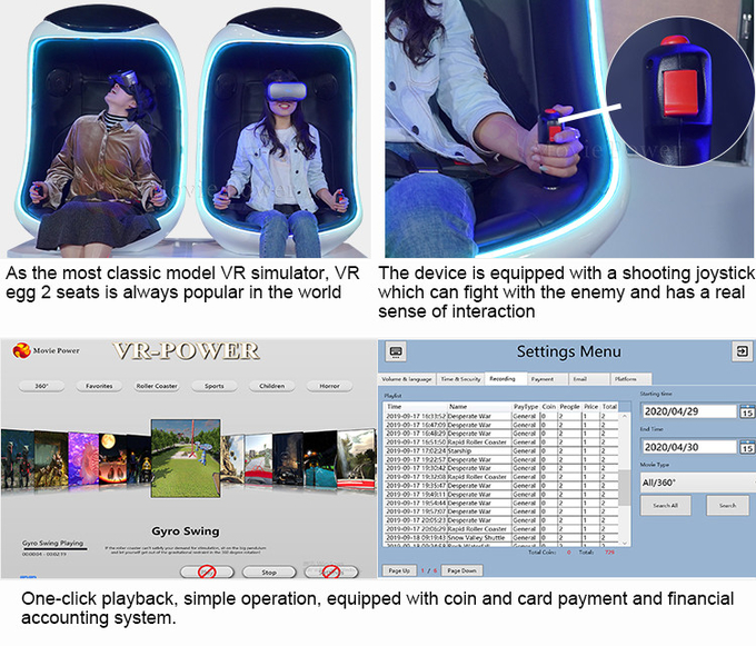 Vergnügungspark Vr 9D Bewegungssimulator Interaktives Spiel 9D Virtual Reality Ei Kino 4