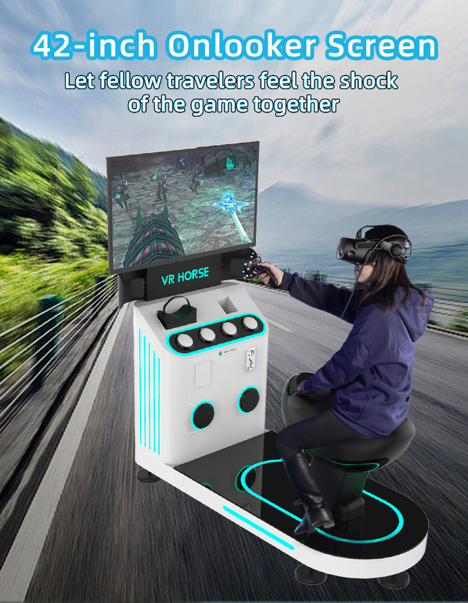 1 Spieler 9D Virtual Reality Simulator Reiten auf Pferden VR Spielmaschine Münze betrieben 4