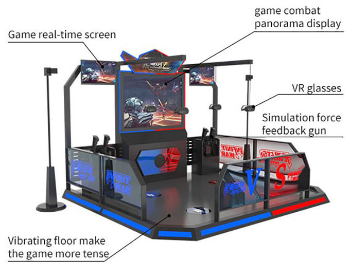 unbegrenzte Schießen-der virtuellen Realität des Kriegs-9D Flugzeug-Spiel-Maschine des Simulator-VR 2