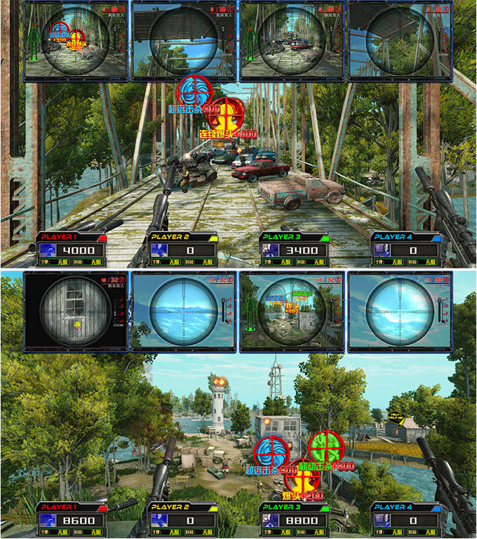 4 Spieler AR-Sniper Münze Betriebenes Arcade-Spiel Maschinengewehr Schießen AR-Spielanlage 1