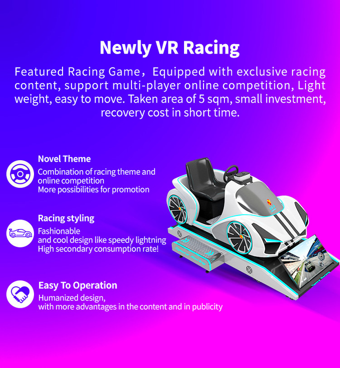 Auto-Fahrsimulator VR Arcade Super Racing 9D für Innenspiel-Raum 0